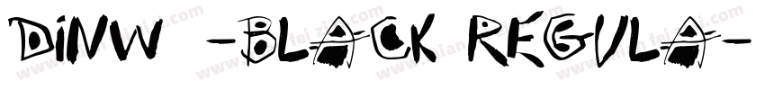 DINW10-Black Regula字体转换
